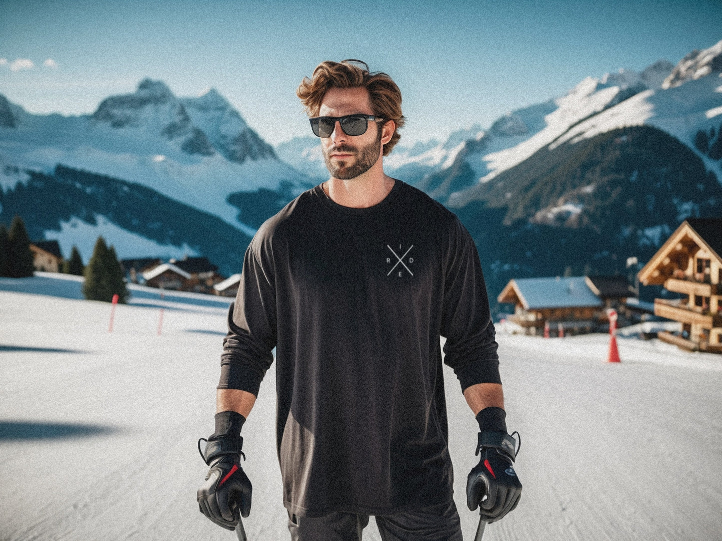 Polera Manga Larga Ride Collection. Black