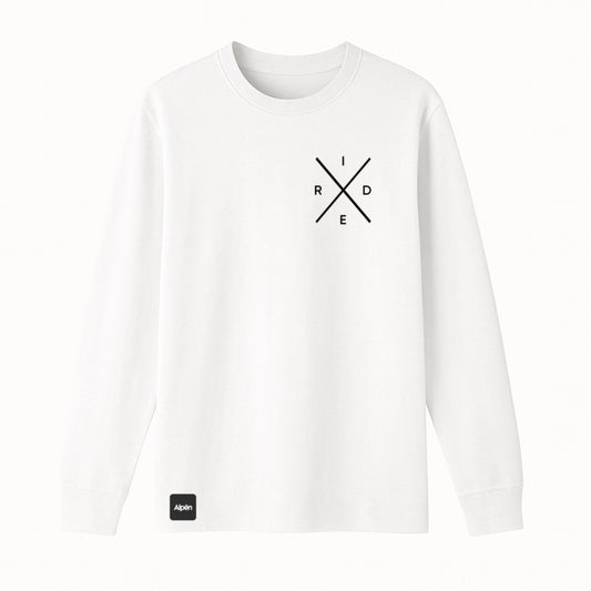 Polera Manga Larga Ride Collection. White