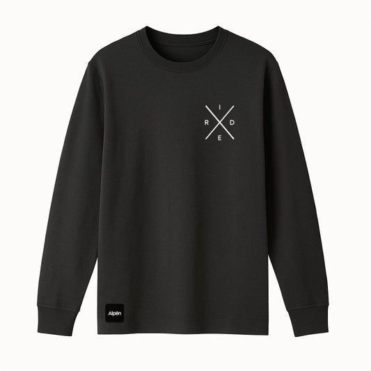 Polera Manga Larga Ride Collection. Graphite